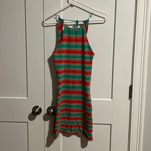 Gimaguas Médium blue red stripe Serena Dress NWT
